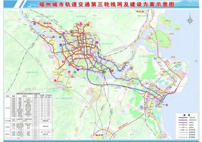 ​重磅！福州地铁第三轮规划示意图（过程图）公布