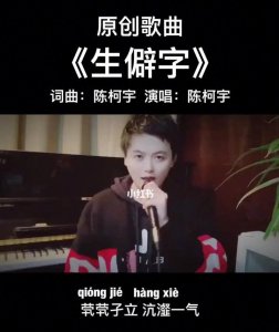 ​从《生僻字》到《百家姓》，陈柯宇到底经历了什么？