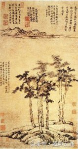 ​元代隐士书家倪瓒“逸笔草草”的《六君子图》