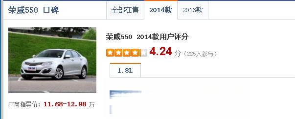荣威550油耗怎么样，荣威550每公里油耗多少-