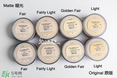 bareminerals矿物粉底色号 bareminerals矿物粉底试色