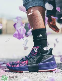 adidas dame3新配色多少钱？阿迪达斯利拉德三代花城玫瑰专柜价格