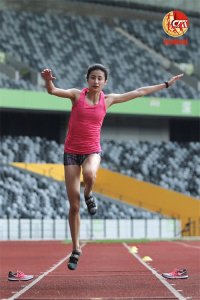 ​雅加达女子三级跳远 97年小将陈婷亚运首秀