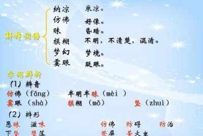 ​半明半昧的意思的意思，分半是词语吗？