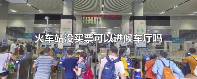 ​火车站没买票可以进候车厅吗