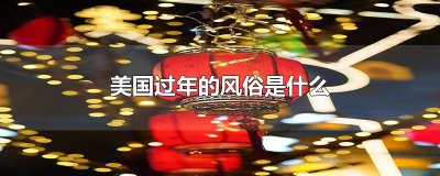 ​美国过年的风俗是什么
