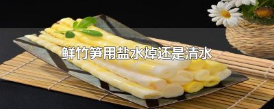 ​鲜竹笋用盐水焯还是清水
