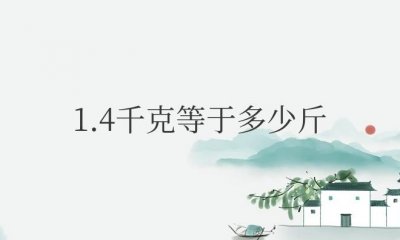 ​1.4千克等于多少斤