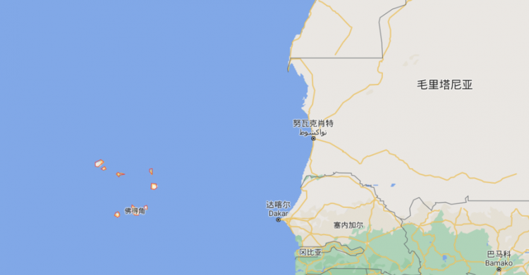 佛得角在中国的哪个方向