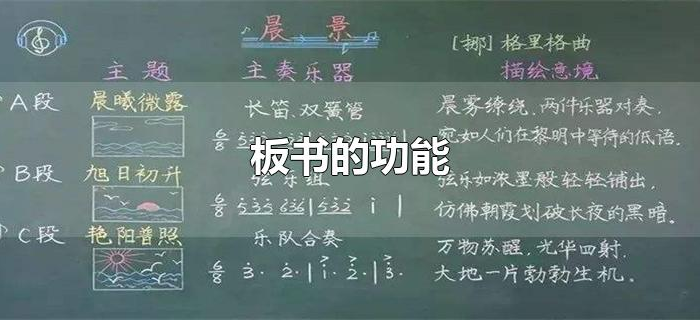 板书的功能